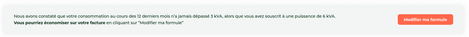 Puissance compteur message