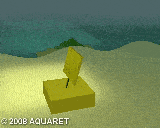 Paroi oscillante immergee