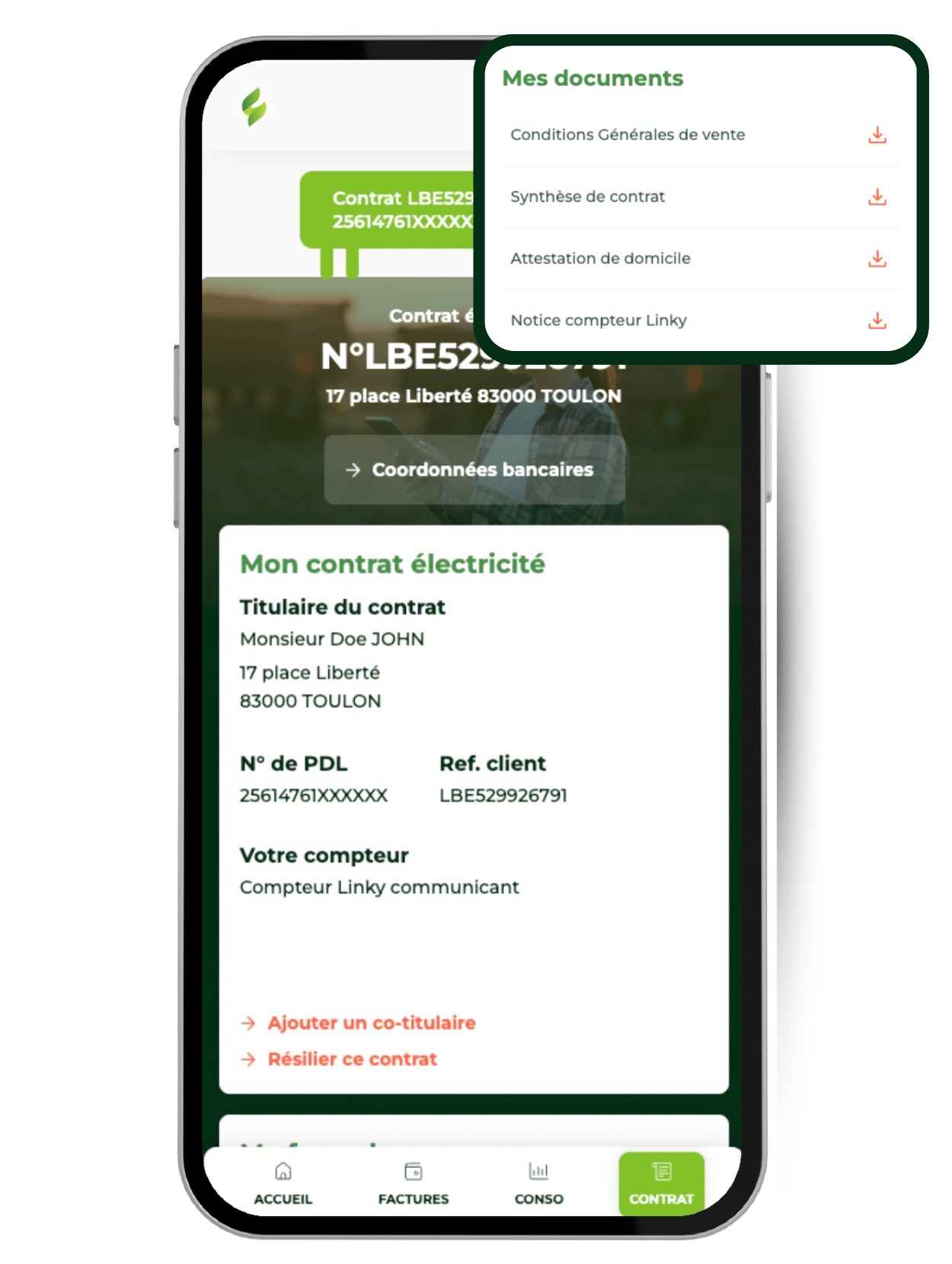 App mobile - gérez votre contrat