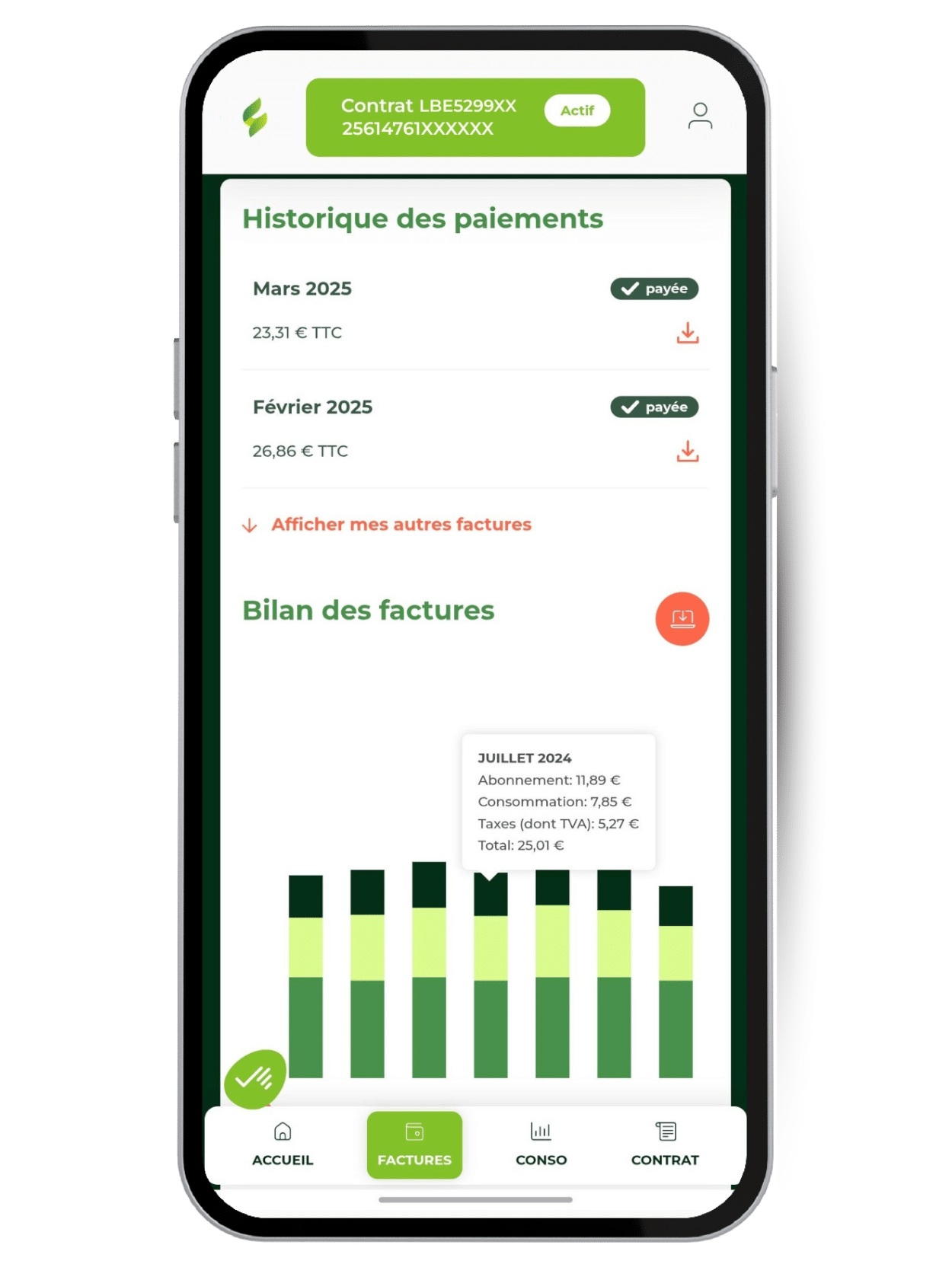 App mobile - pilotage de votre budget