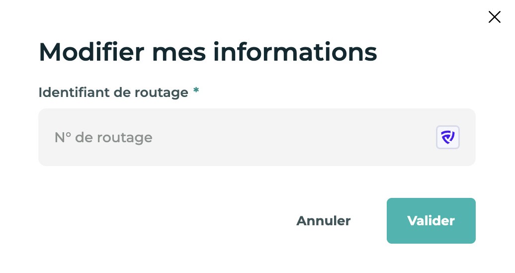 Ajout de l'identifiant de routage sur les espaces clients B2B-B2C