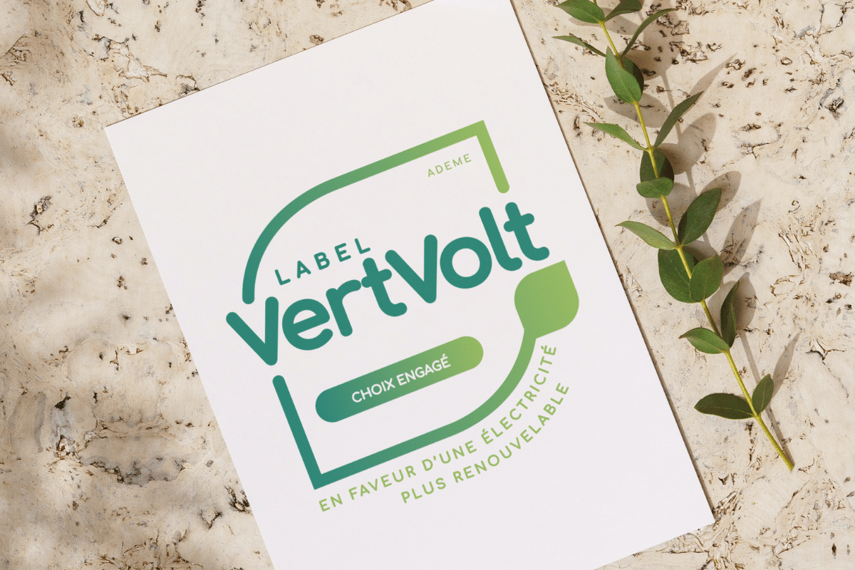 Logo label VertVolt, certification de la bellenergie pour son offre Producteurs EnR