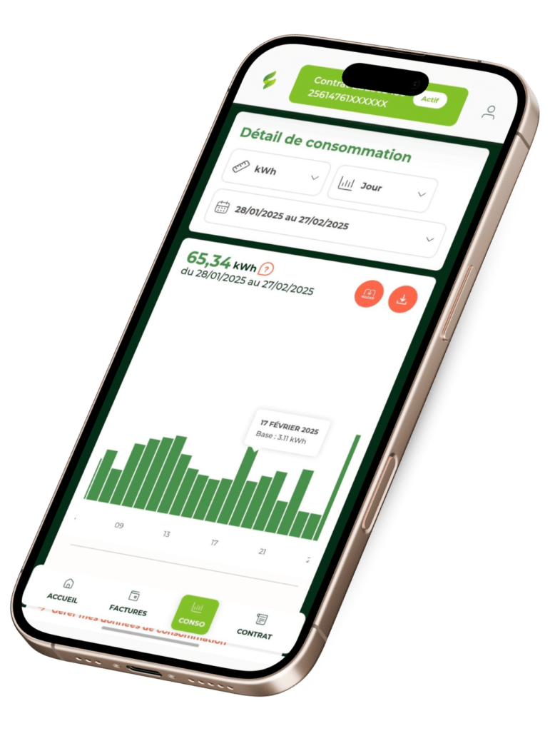 App mobile - suivez votre conso
